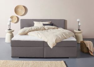 Pilka lova “Kreta” 180x200cm su antčiužiniu