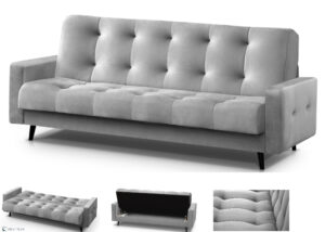 Minkšta sofa-lova „Salsa“ su dėže patalynei