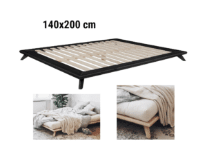 Japoniško stiliaus medinė lova “Senza” 140×200 cm