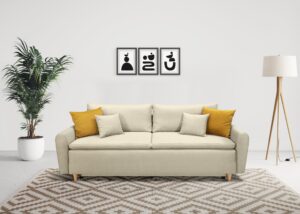 Sofa – lova “Anika” su dėže patalynei