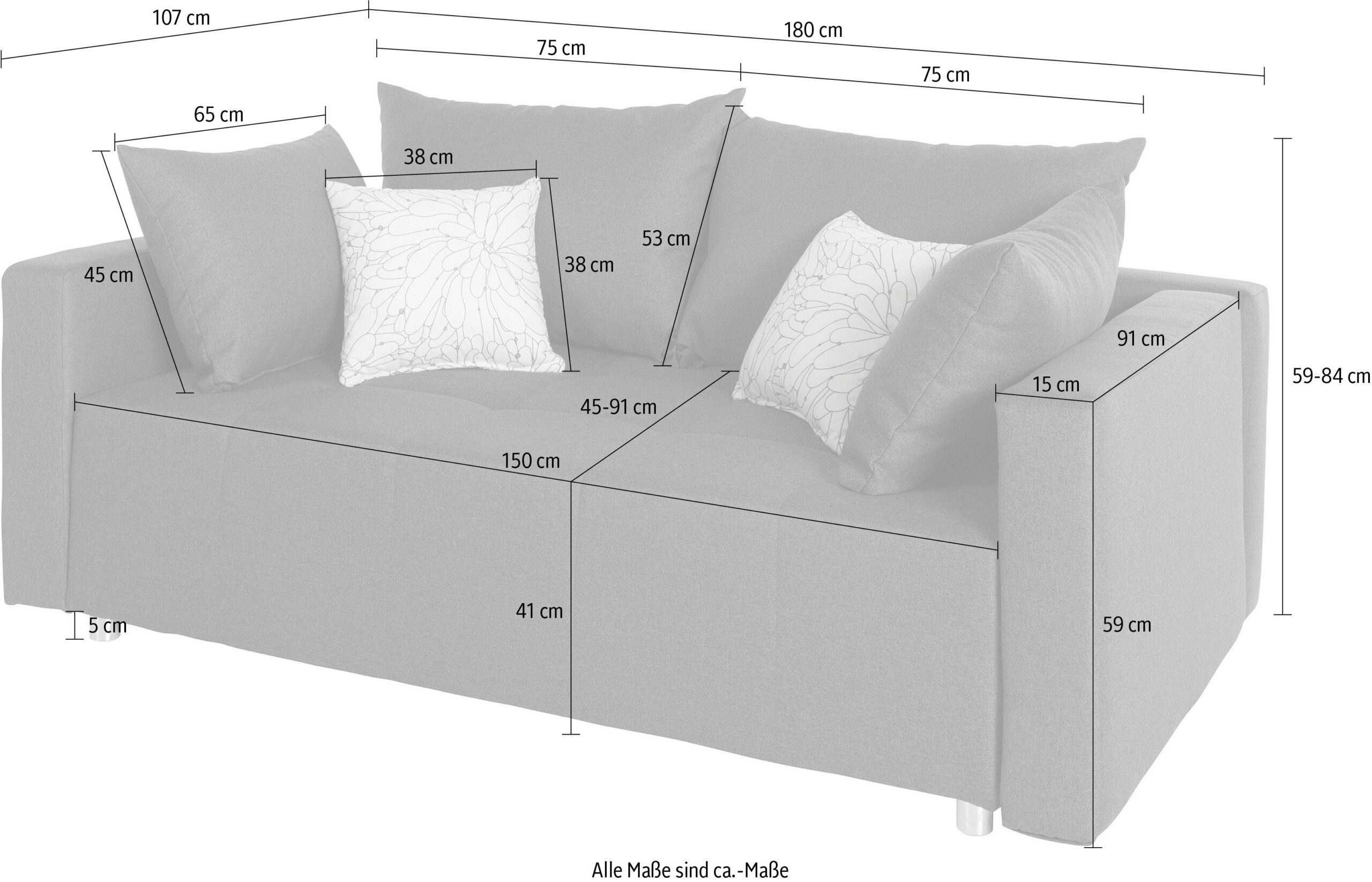 Minkšta sofa/sofa–lova su dėže patalynei "Danny" - Image 6